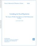 Excluyendo a la población rural: El impacto del gasto público en la desnutrición infantil en el Perú (Octubre 2013)