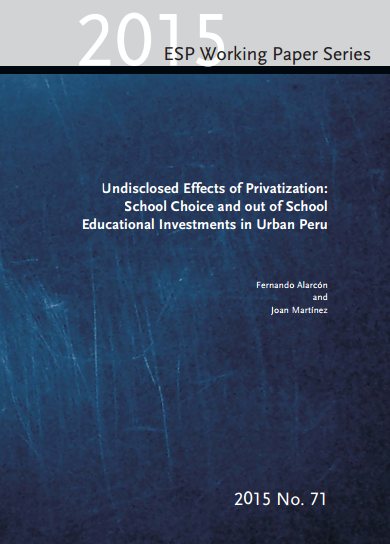 Efectos no revelados de la privatización: elección escolar e inversiones educativas en zonas urbanas del Perú