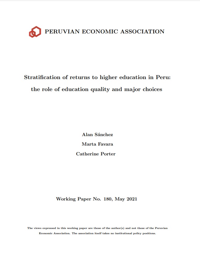 Stratification of returns to higher education in Peru: the role of education quality and major choices